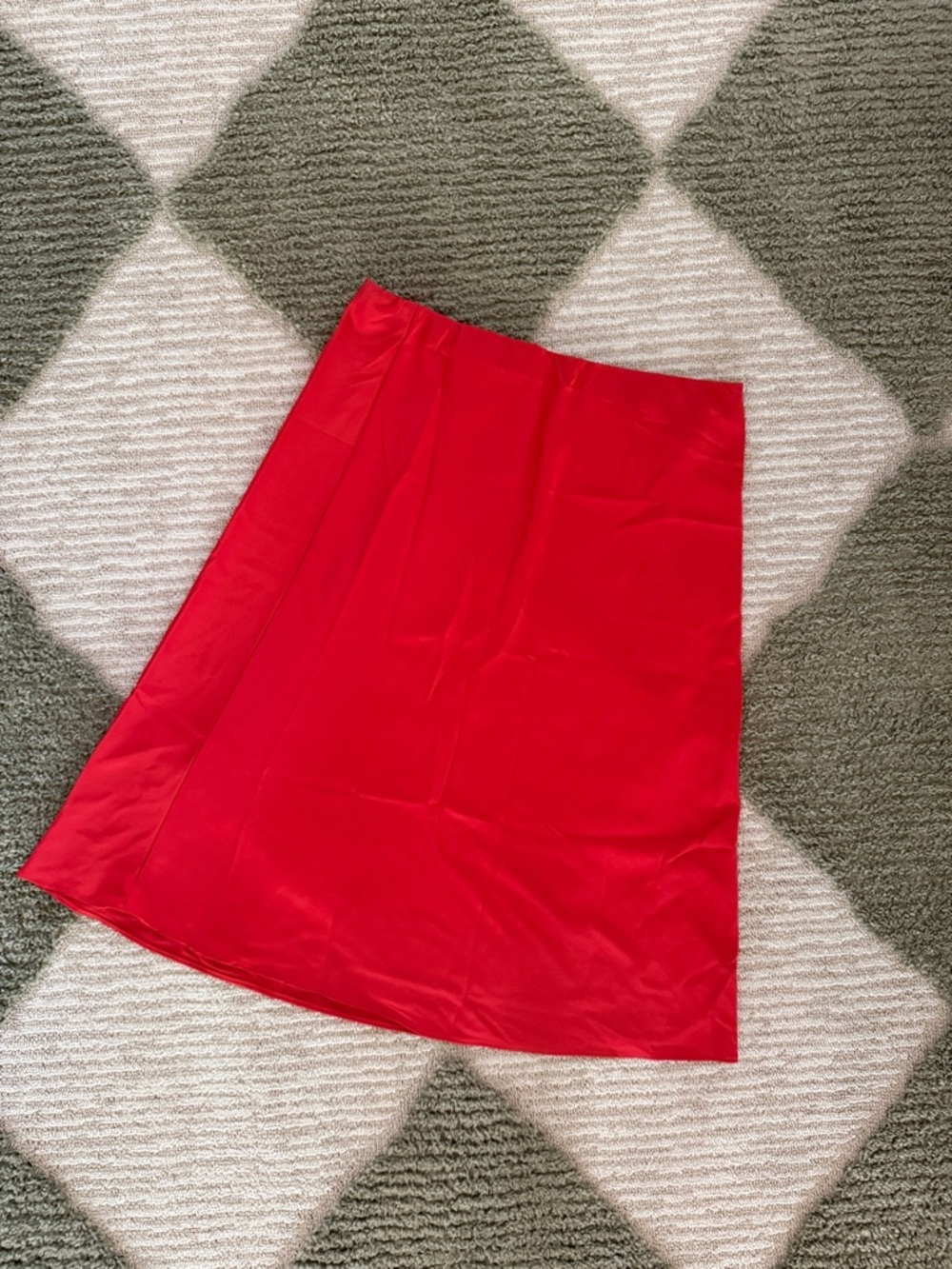 Elegant Red A-Line Skirt